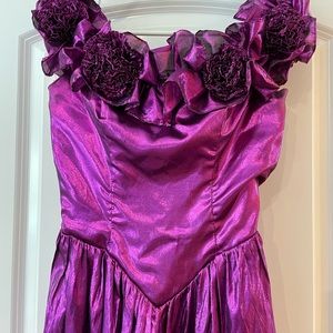 Vintage 80’s prom dress from 1987. Sparkle y purple still in good shape